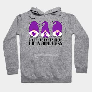 Gnome One Fights Alone Lupus Awareness Hoodie